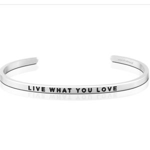 MantraBand “Live What You Love” Silver Bracelet